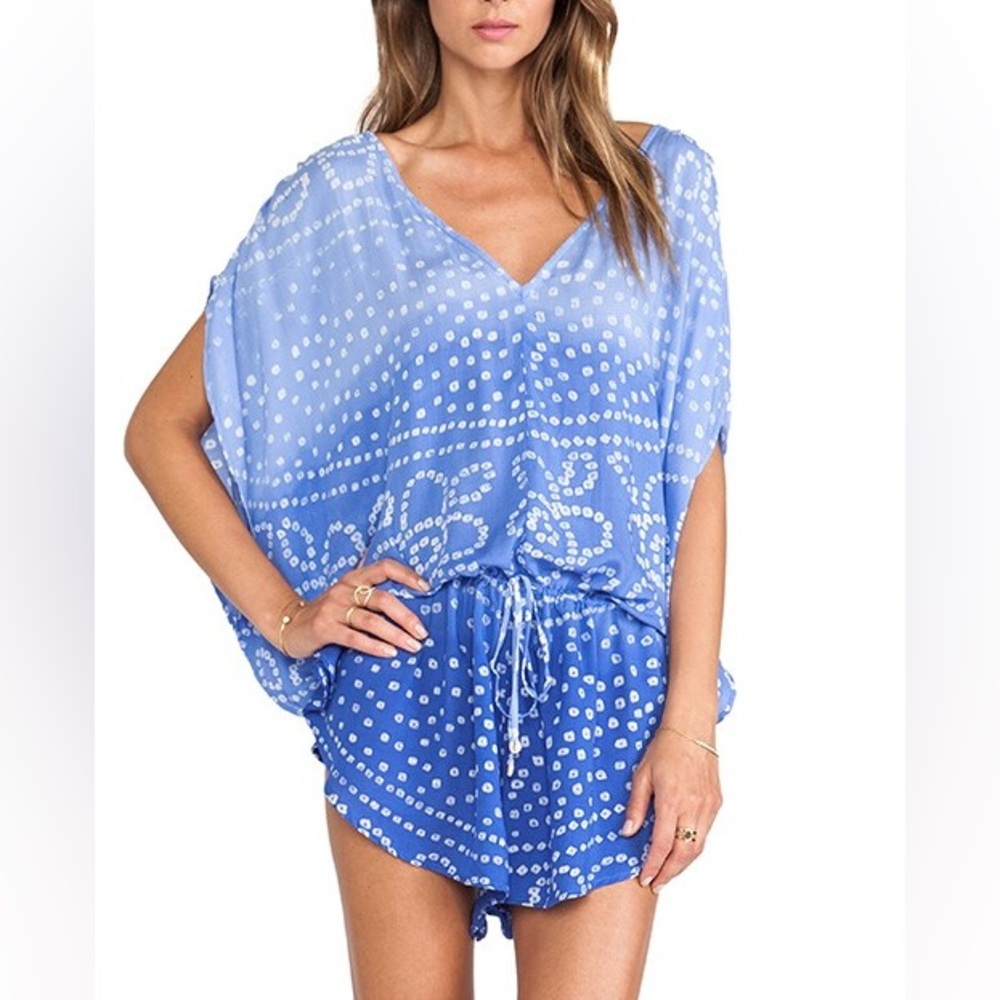 Indah x revolve Butterfly Romper in Cobalt India